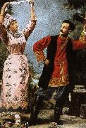 nikolay gogol russian folk dancers Spain oil painting artist